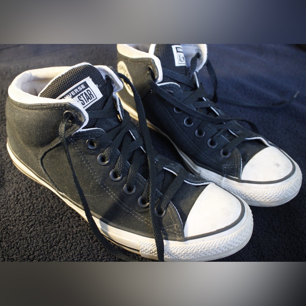 Converse Classic Black and White Mid-Top Sneakers